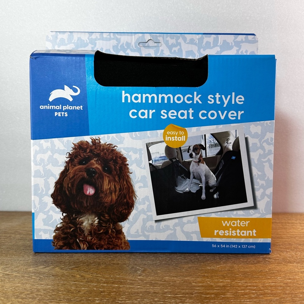 Animal Planet Pets Black Hammock Style Car Seat Cover